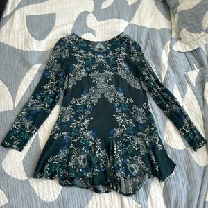 Turquoise Free People Smooth Talker Mini Dress